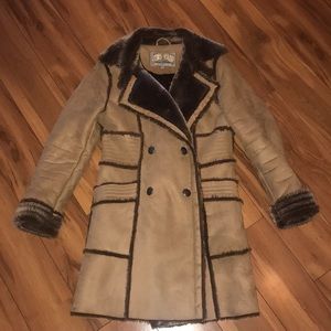 Brown Steve Madden faux shearling coat